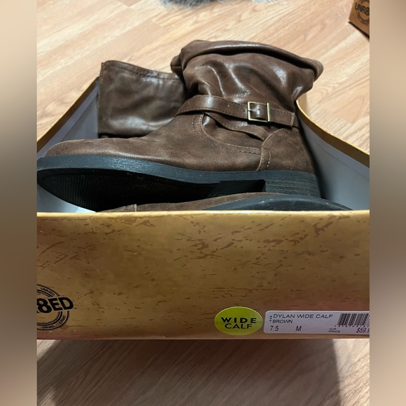 WIDE CALF Brown Rider Boots!! - Picture 4 of 7